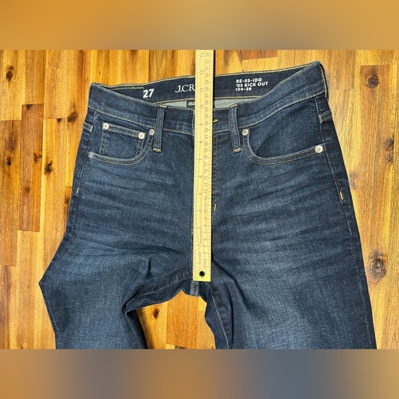 J Crew Mid Rise Cropped Kickout Jeans ‘03 Super Stretch Basil Penny Wash NWOT 27 - Picture 6 of 11
